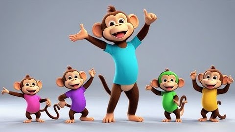 Five Little Monkeys Jump and Count | Fun Counting Song for Kids | Learn Numbers with Monkeys