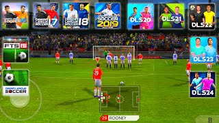 DLS CLASSIC TO DLS 24 - Realistic Free kick and Penalty Dream League Soccer Evolution