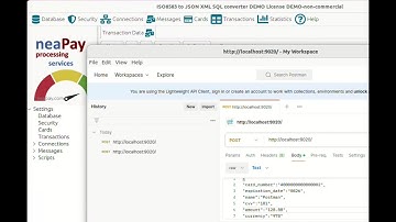 neapay converter - Postman http JSON request to ISO8583