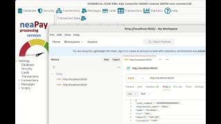 neapay converter - Postman http JSON request to ISO8583