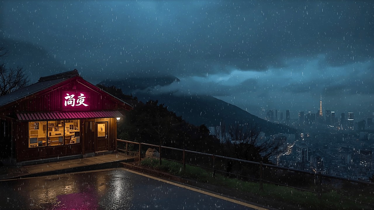 Midnight Rain in Japan 🌧 Soft Lofi Ambient Beats for Relaxation & Clear Mind