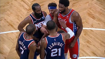 KD tryna fight Joel Embiid cuz he talked some sh*t after hitting a dagger