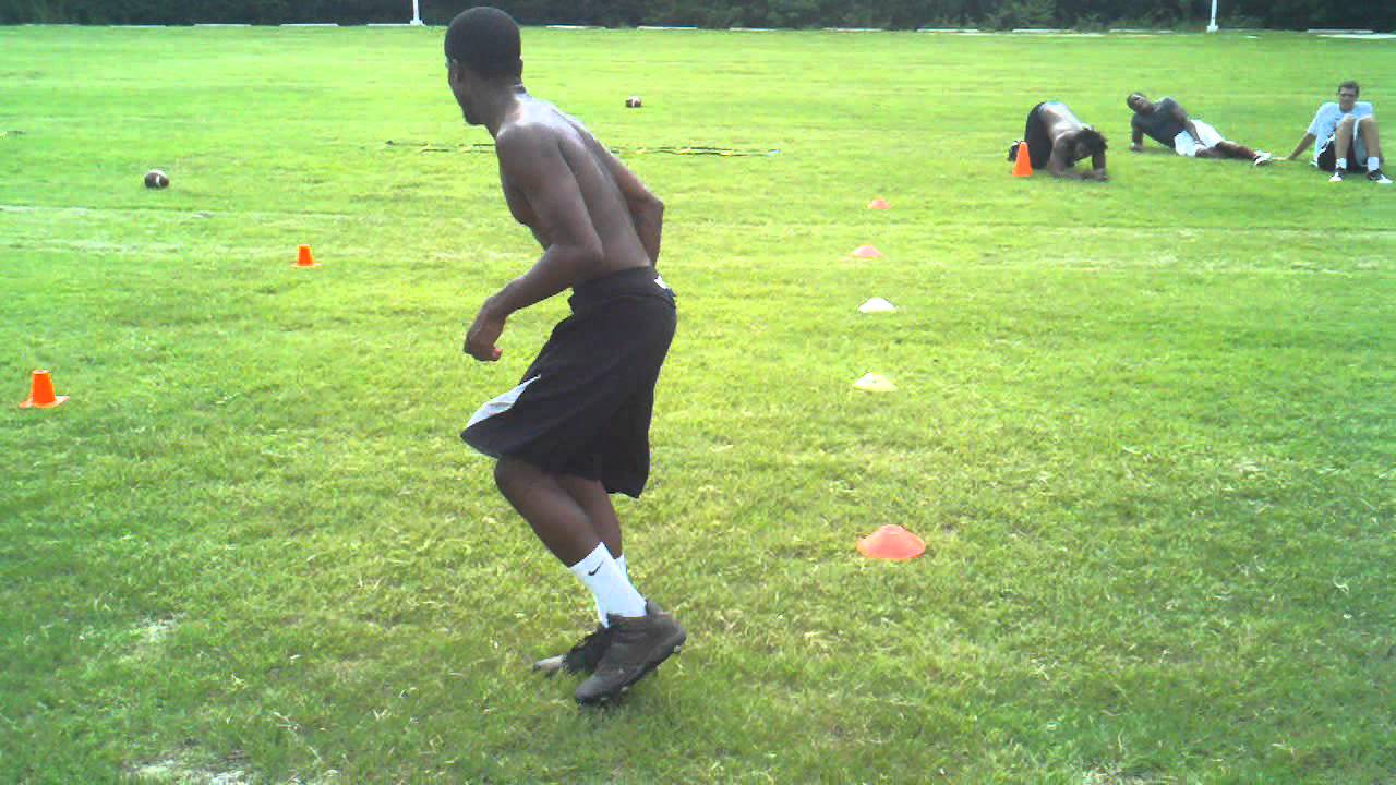 Football Agility & Conditioning Drills Pick Up the Cone YouTube