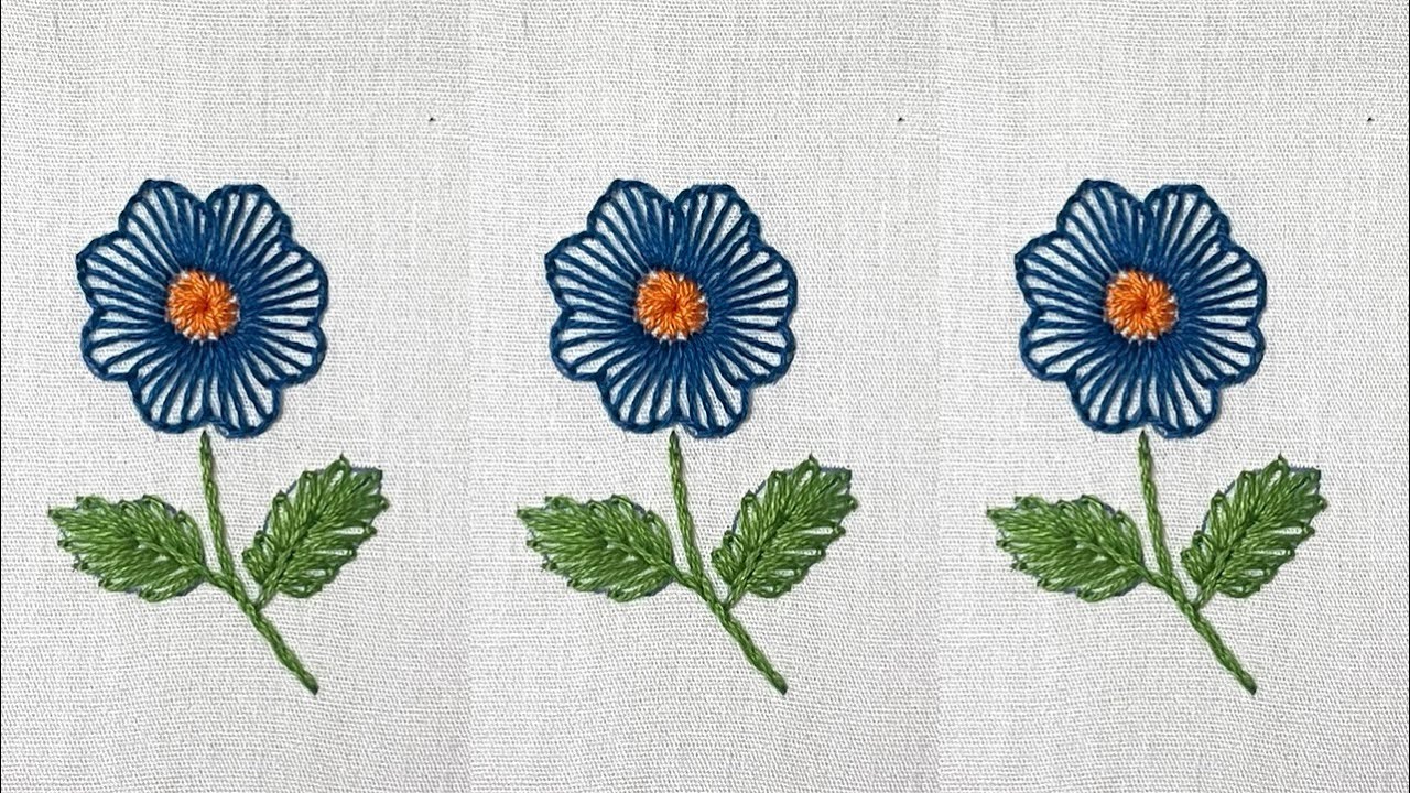 #7 - Blanket Stitch Flower | Easy flower embroidery for beginners #handembroideryforbeginners