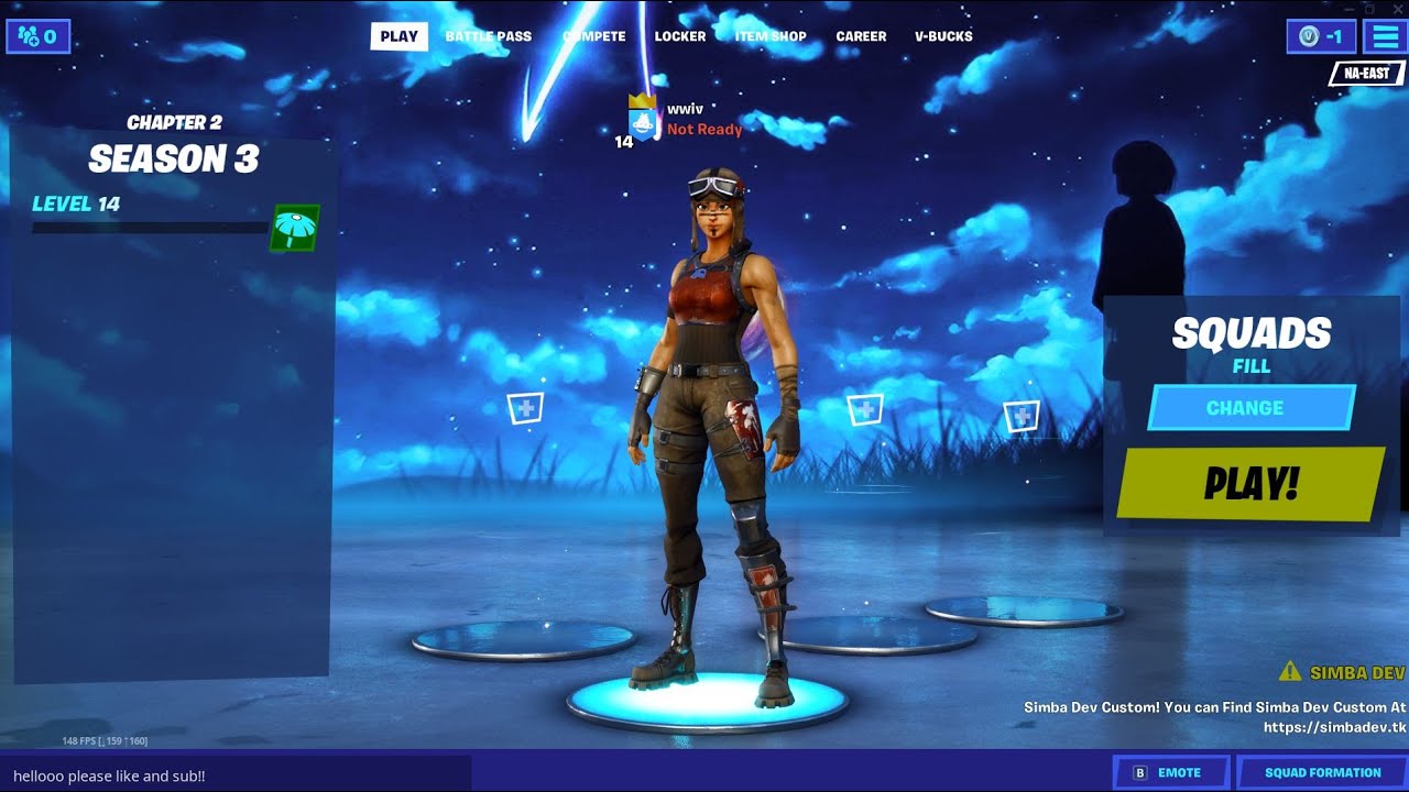 RENEGADE RAIDER dancing in lobby for TIktoks!! ( NEW NEVER BEFORE SEEN CUSTOM GALAXY BACKGROUND!! )