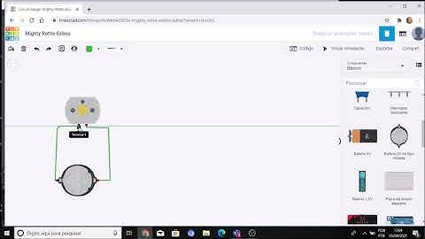 Motor de Corrente Continua   experiência no Tinkercad circuitos