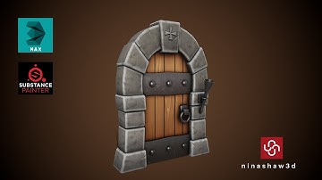 Modeling, Unwrap & Texturing Stylized Castle Door - Part3 [Texturing]