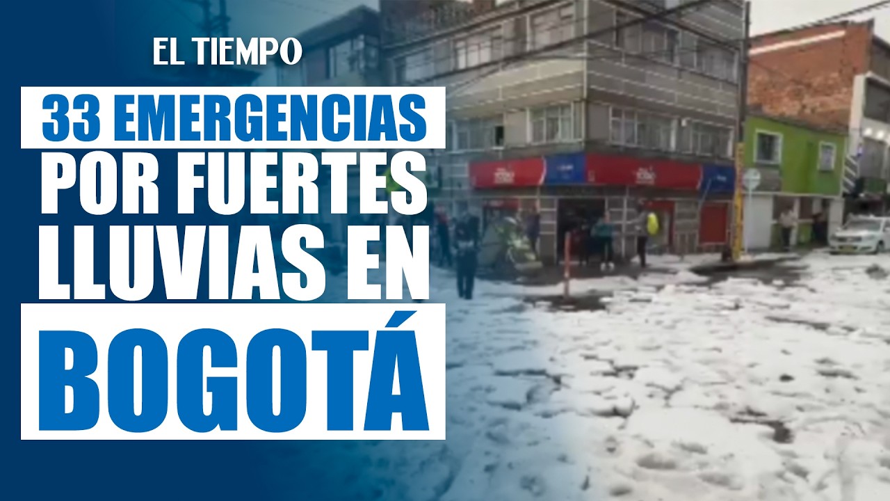 ¡FUERTÍSIMO AGUACERO con GRANIZO en el norte y occidente de Bogotá!  EL TIEMPO