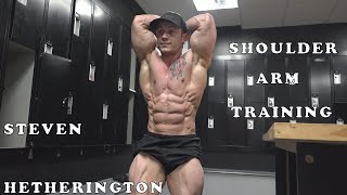 Bodybuilder Classic Physique Athlete Steven Hetherington Shoulder and Arm Training Workout