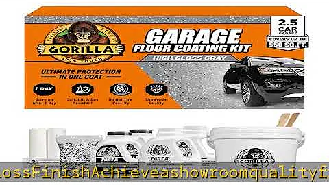 Gorilla Epoxy Garage Floor Coating (12 pc) Kit, 2.5-Car, Concrete Flooring, 100% Solids, Superior A
