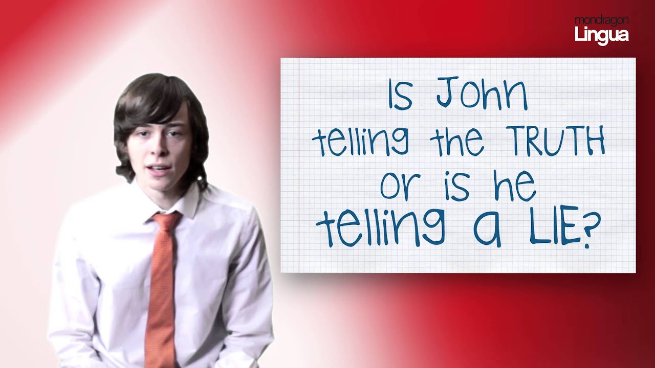 Decir la verdad y decir una mentira en inglés YouTube