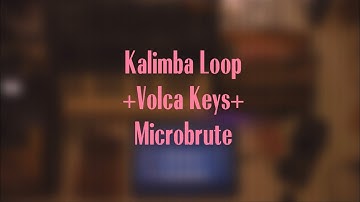 Contact Mic Kalimba into Gauss by Hainbach and Bram Bos Volca Keys Microbrute.