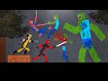 Spider-Man Deadpool and Wolverine vs Zombie Attack in People Playground