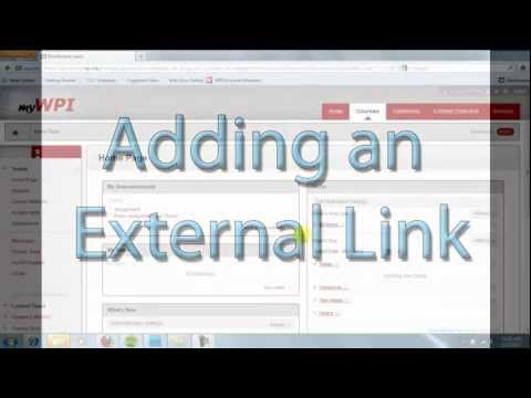 Creating an external link on MyWPI