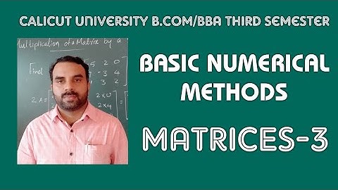 Calicut University B.Com/BBA Third Sem BASIC NUMERICAL METHODS