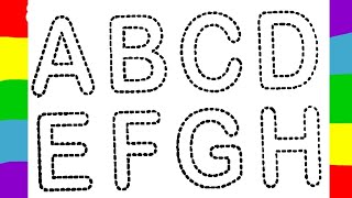 ABC TRACING AND colouring| ABCD tracing for kids| Alphabet tracing and colouring 