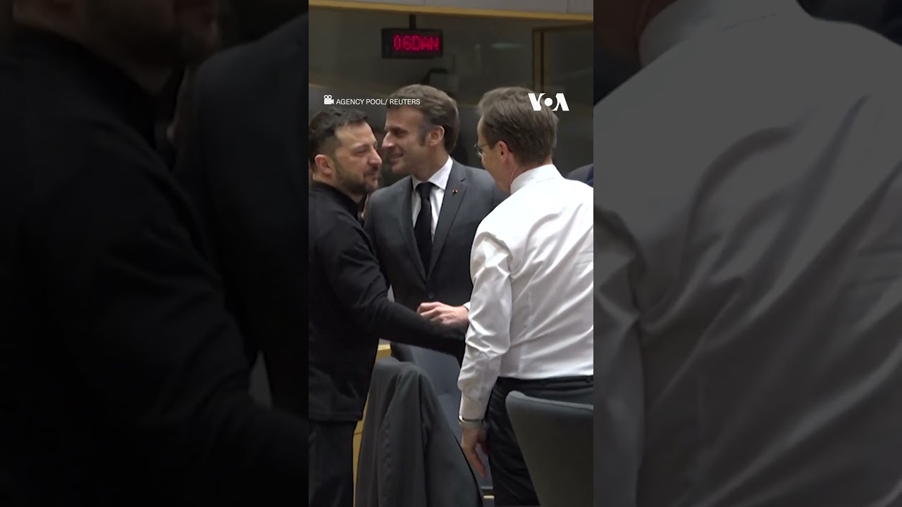 Ukraine's Volodymyr Zelenskyy meets with EU leaders | VOA News 