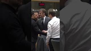 Ukraine's Volodymyr Zelenskyy meets with EU leaders | VOA News #shorts