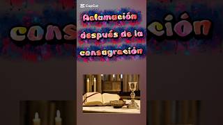 Responses at Mass: Acclamation after the Consecration #eucharist #catholicchurch