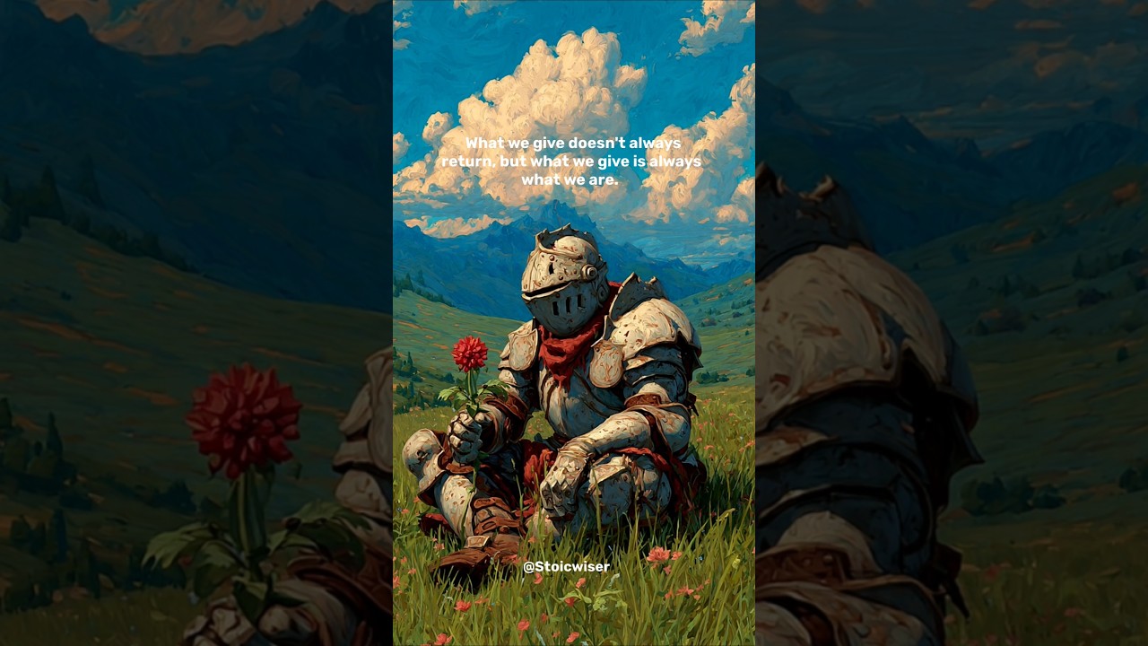 What you give may not come back… but it always reveals who you are.