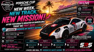 🔴 LIVE | Road to Improve My Safety Rating! 🛡️ 4 Porsche Cup Races at Miami | iRacing