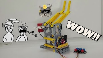 Easy LEGO Brick Launcher with Microbit #lego #legoeducation #microbit #launcher #legotechnic #robot