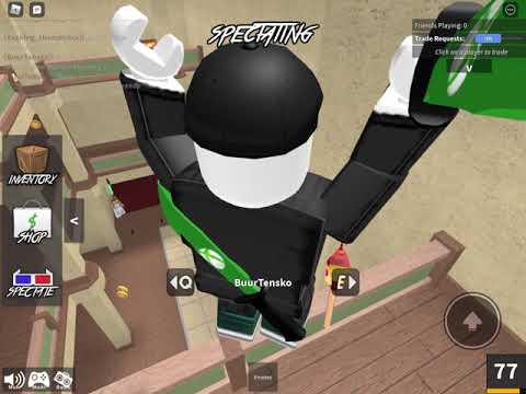 Playing roblox mm2 assassin (: