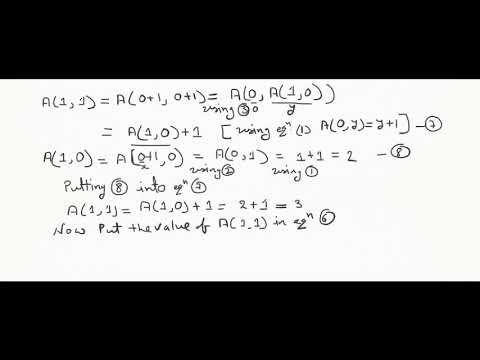 The Ackermann's function