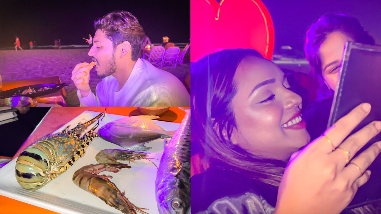 Goa Me Seafood K Naam Pe Loot Gae 🐠🍤 | Fish Dekh K Muh Me Paani Aagaya Tha🤤😍 |Sufiyan And Nida❤️