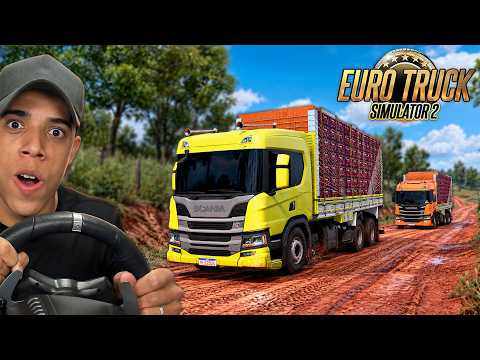 CONVOY HAULING 26 TONS IN A SCANIA ON A DIRT ROAD! - EURO TRUCK SIMULATOR 2