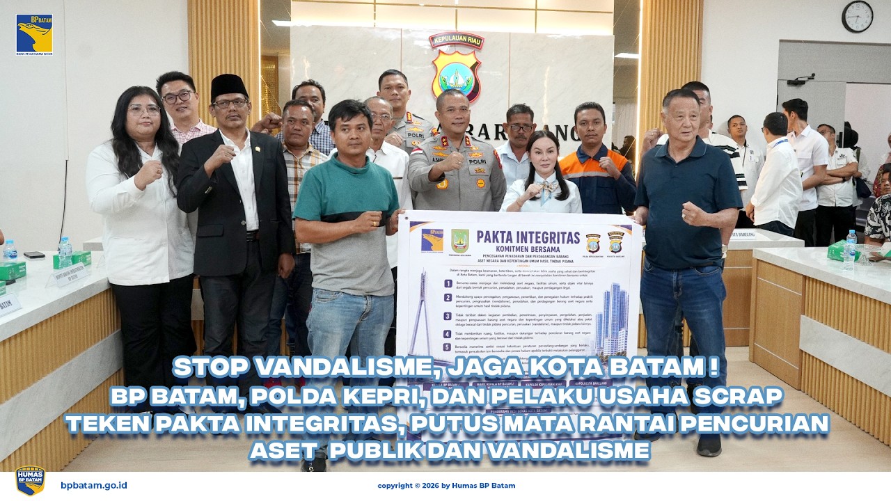 BP Batam, Polda Kepri, dan Pelaku Usaha Scrap Teken Pakta Integritas