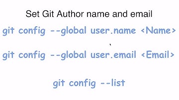 Basic Git operations: 38 Configure Git author name and email