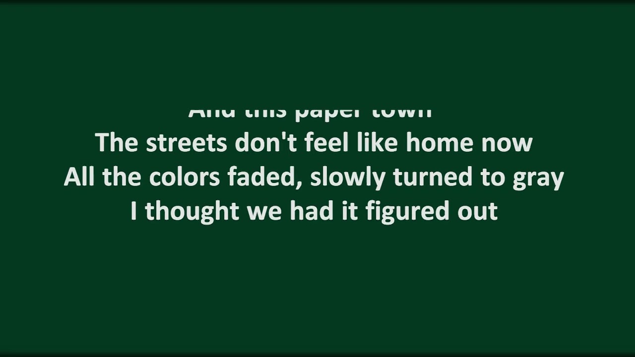 Blood Harmony - Paper Town (Lyrics)