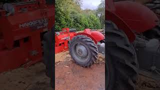 Massey Ferguson 35 processing firewood. Great fun