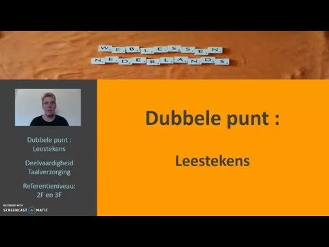 Video: Wat is 'n dubbelpunt leestekens?