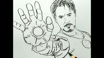EASY, How to draw tony stark ironman , avengers marvel comic / drawing tutorial
