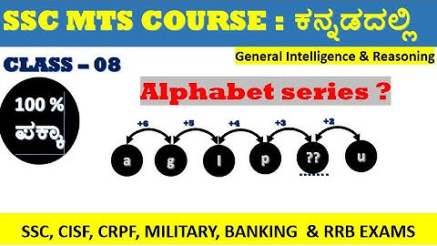 Kannada SSC MTS | Alphabet & Number Series Tricks by Mallikarjun Killedar | Quick Learning