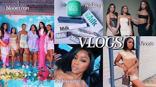 VLOGS: WEEKENDS WITH MIKARIA!! | bloom con, makeup gift, shoots, new hair, friends, collabs, &amp; more!