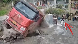 Top dangerous moments【E5】 of truck driving, truck fail and extremely crazy operation compilation