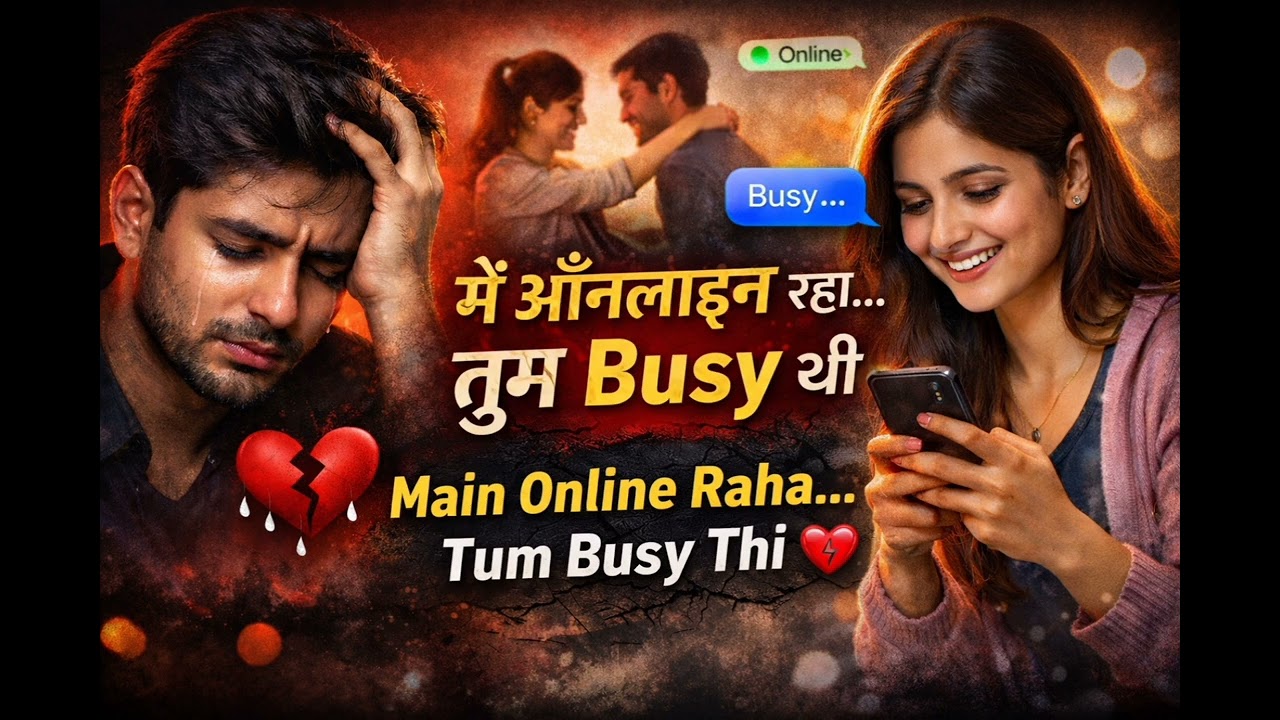Main Online Raha… Tum Busy Thi 💔 | One Sided Love Sad Song | Dard Bhara AI Generated Song 2026