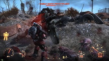 Fallout 4 Insane Robot Battle - Combat Sentry Prototype