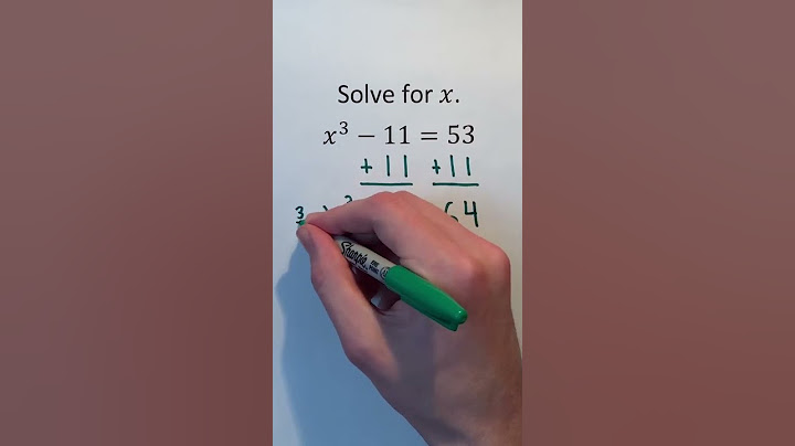 Solving for x in x³ - 11 = 53 #Shorts #algebra #math #maths #mathematics #education #learn #learning