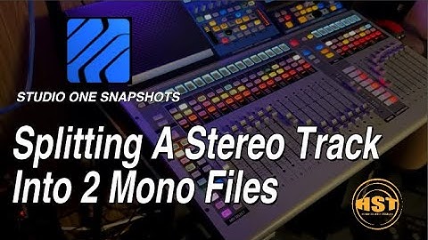 Splitting A Stereo Track Into 2 Mono Files - Studio One Pro Snapshots
