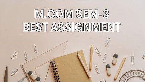 M.com Sem-3 Advanced Management Accounting Best Assignment #exam #papersolution #mcom