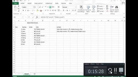 MS  Excel Fungsi Logika (Simulasi Dan Komunikasi Digital) | SMK MULTI KARYA
