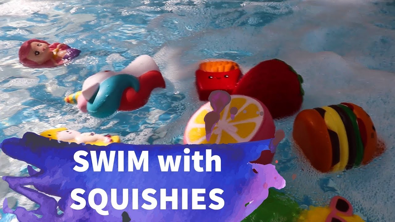 Swimming With SQUISHIES: Good OR Bad Idea??? - YouTube