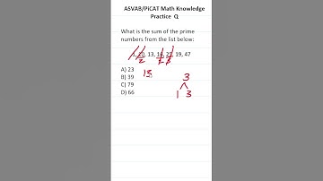 ASVAB/PiCAT Math Knowledge Practice Test Question: Prime Numbers #acetheasvab with #grammarhero