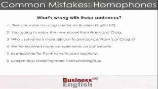 Common Writing Mistakes - Common Misspellings
