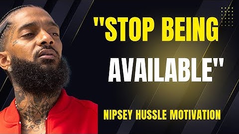 "Stop Being Available to People Who Drain Your Energy" Protect Your Peace Nipsey Hussle motivation 