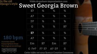 Sweet Georgia Brown (180 bpm) - Gypsy jazz Backing track / Jazz manouche chords